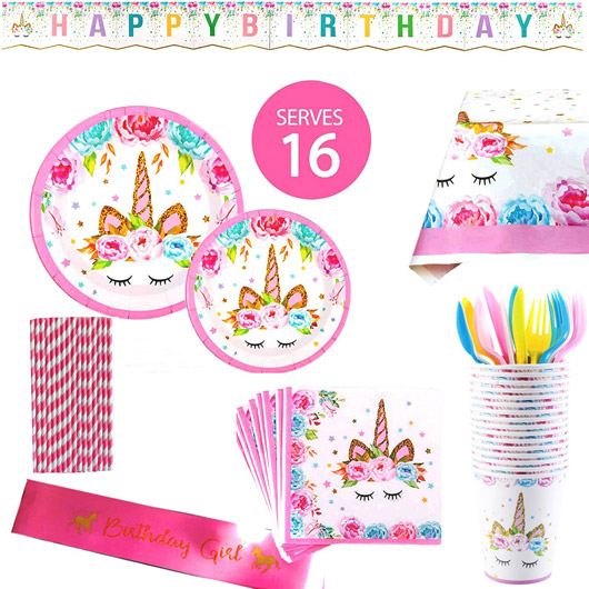 Modayeri Unicorn Themed Party Supplies Set